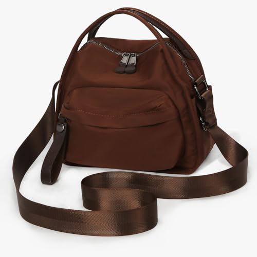 CEUTNIZ Elegant Solid Color Shoulder Bag for Women Casual Nylon Front Pocket Handbag Casual Trendy Textured Commuter Bag - image 7