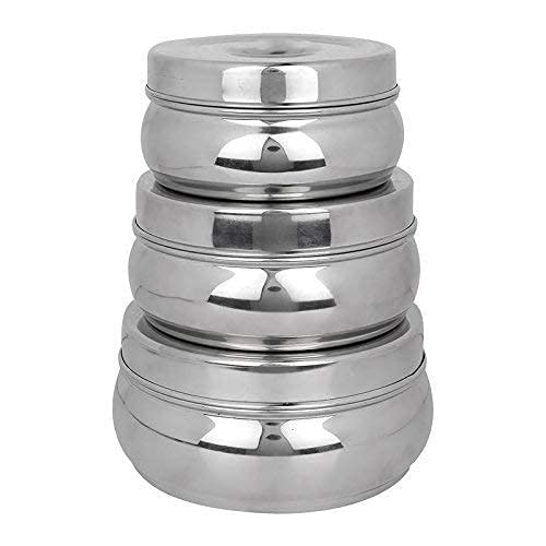 Zero To Infinity Store Stainless Steel Multi-Purpose Storage Food Container and Tiffin Box Set of 3