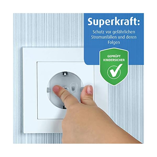 reer Steckdosen-Kappe, 5 Stück, transparent, das Original vom Erfinder des Steckdosen-Schutz – Bild 3