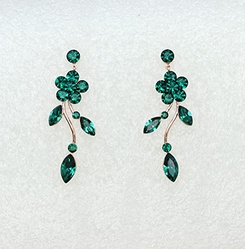 Image of Faship Gorgeous Rhinestone Crystal Floral Necklace Earrings Set