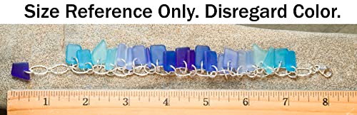 Sea Glass Cluster Bracelet (Beach) - Sterling bracelet by EcoSeaCo, using recycled and sustainable material. Handmade in the USA3