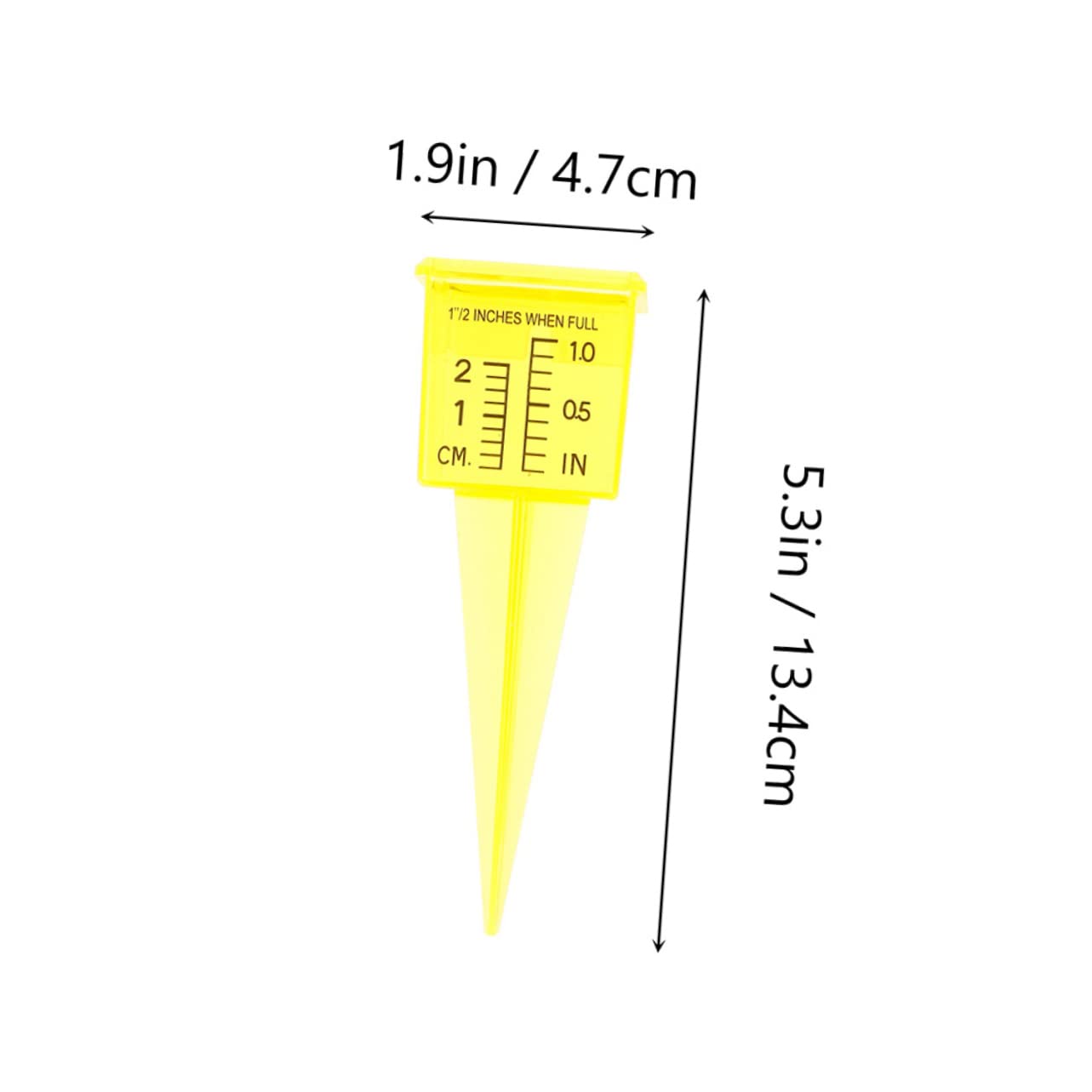 CIYODO Lawn Rain Gauge Stake 5pcs Plastic Rain Gauges Measuring Scale for Garden Sprinkler