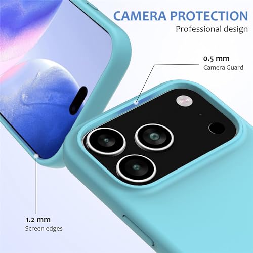 Image of ArmourPro Silicone Back Case for iPhone 17 Pro Max, Soft-Touch Case | Sky Blue