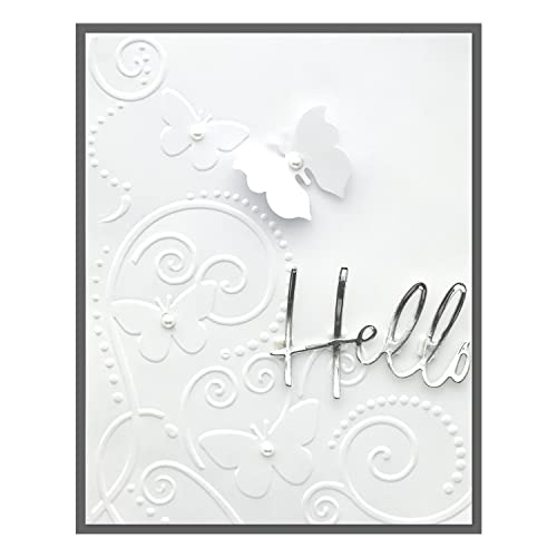 Bira Craft 4.25" X 5.75" Embossing Folder, Assorted Designs. (Butterfly and Vine) - Thumbnail 4