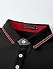 GHYUGR Men's Short Sleeve Polo Shirts Contrasting Colors Collar Golf Rugby Polos,Black,XXL #2