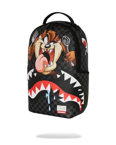 Sprayground Taz Shark Bite Backpack, Grey and Brown, Mens, Limited Edition Cartoon Design4