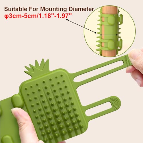 Image of DONGKER Cat Self Groomer,2 PCS Silicone Pet Corner Massage Combs Cat Face Scratcher for Kitten Cats(fit φ1.18 inch-1.97 inch Table Legs Climbing Frame)