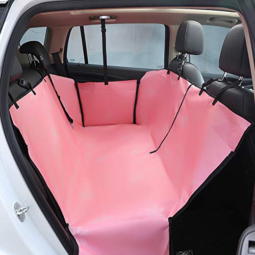 Baceyong Funda de Asiento de Coche Impermeable para Perros, Funda para Asiento de Coche, Flor de sol Rosa