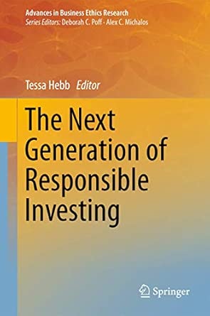 The Next Generation of Responsible Investing: 1 2012th Edition book cover