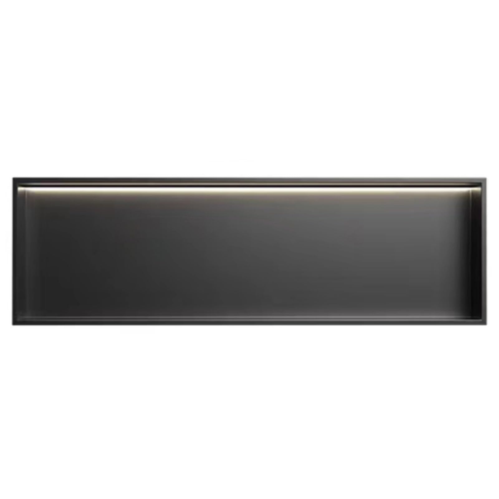 Niche encastrée noire en acier LED, finis les paniers de douche qui rouillent