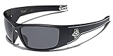 Large OG Locs Dark Lens Sunglasses - Matte Black