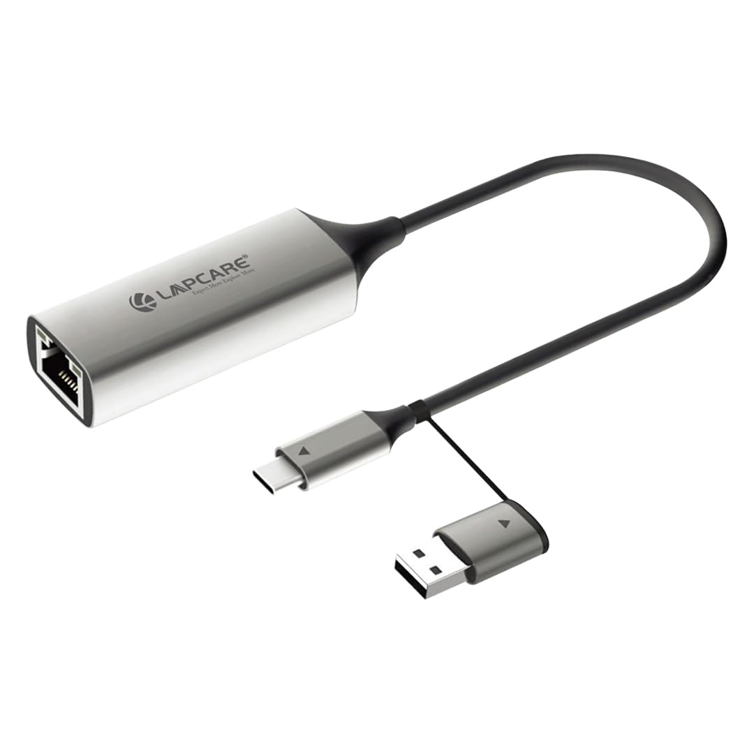 Lapcare 2 in 1 Type-C and USB 3.0 Gigabit Ethernet Connector, LAN Port,Compactibility Window 11/10/8/7 Mac OS 10.8 and Above Android, iOS, Linux, ChromeOS (LC-126)-image-11