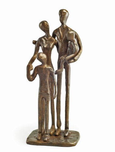Danya B ZD1152 Sand Casted Metal Art Bronze Sculpture Family of Four