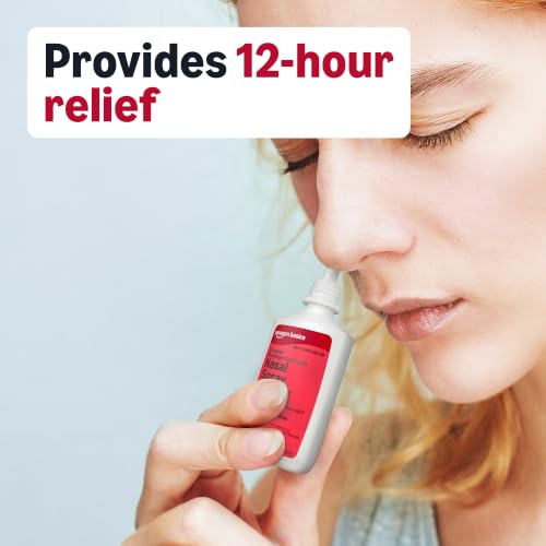 Amazon Basics Maximum Strength 12 Hour Nasal Spray, Oxymetazoline HCl Solution, Congestion Relief, Cold and Allergy Medicine, Decongestant, 1 fl oz (Pack of 1) (Previously Amazon Basic Care) - image 5