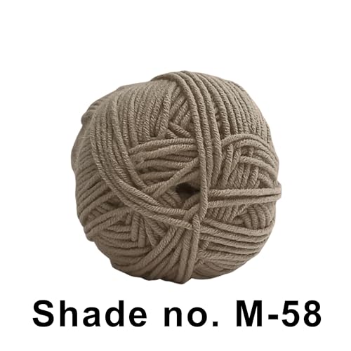 Image of VCR 4ply New Dull Yarn, 100 Grams Hank, 190 Meters Length, Acrylic Ball for Crochet and Knitting, Soft Crosia Threads, Pack of 1 Yarn, Suitable for DIY Crafts