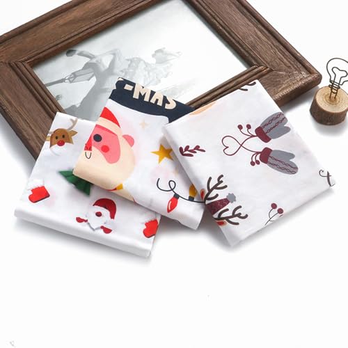 Mouchoirs de Noël floral en coton 60S idée cadeau chic medium