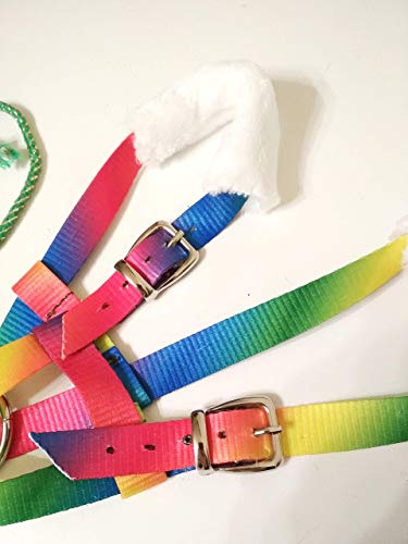 Rainbow hobby horse halter | Hobbyhorse accessories | Stick horse gift