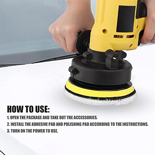 Buffer Polisher, 700W 600 To 3700Rpm Car Buffer Polisher Waxer, Dual Action Buffer Polisher Kit With Detachable Handle And 4.92In Sanding Wheel For Car Waxing, Scratch Removing, Sealing Glaze(#1) #TOP1