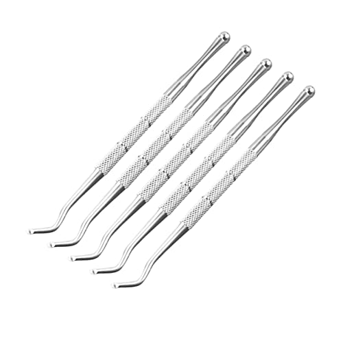 DRESSOOS Juego De 5 Limas De Uñas De Acero Inoxidable Metálica Para Manicura y Pedicura Archivos Para Uñas De Manos y Pies Ideal Para Uso En Casa y Salón
