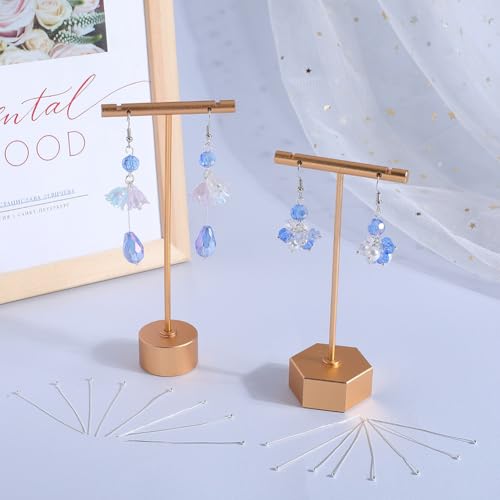 SOFPLATE 1 Box 600Pcs Jewellery Head Pins Long Earring Pins Silver Brass Head Pin Findings Dangle Small Ball Headpins for Jewellery Making Earrings Bracelets Beading Accessories Supplies DIY Beginner - Image 4