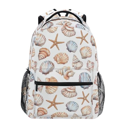 ALAZA Seashell Pattern Kids School Backpack for Boys Girls Teens Bookbag Travel Daypack Bag 16 inch