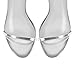 onlymakerheels Strappy High Stiletto Heels, Ankle Strap Buckle Heeled Womens Sandals, Sexy Comfort Open Round Toe Heels for Daily Party Dress Silver B Size6