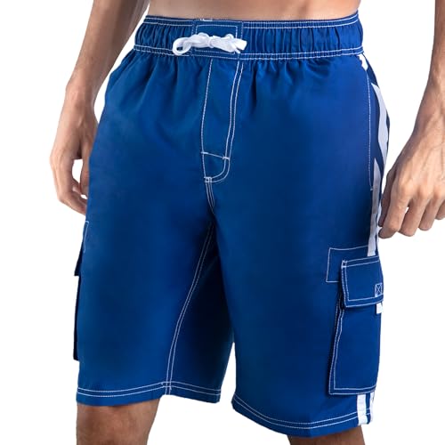 Kanu Surf Men's Barracuda Swim Trunks (Regular & Extended Sizes), Royal, 3X