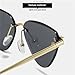 WYUYIWH Sunglasses Women Men Cat Eye Gradients Lens Alloy Metal Frame Eyewear UV400