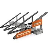 Solarway Balkonkraftwerk Halterung für Solarpanel | Balkon, Geländer, Fassade und Flachdach Befestigung für 2 Solarmodule Halterung Set | Neigungswinkel 20-35° | Schwarz