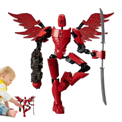 Duroecsain Figuras de acción Multi-articulares, Robot Móvil Multi-articulaciones | Juguetes Robots Flexibles para articulaciones Móviles - Figuras y juegos de juego robustos para Cumpleaños Navidad