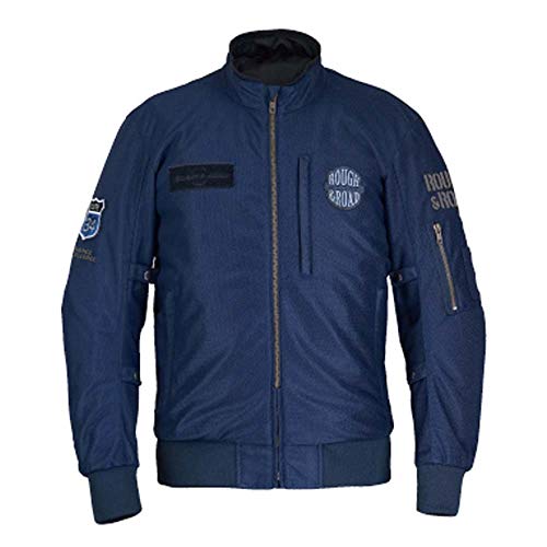 ラフアンドロード(ROUGH&ROAD) バイク用 ジャケット MA-1R メッシュジャケット RR7334 ネイビー Mサイズ RR7334NV2