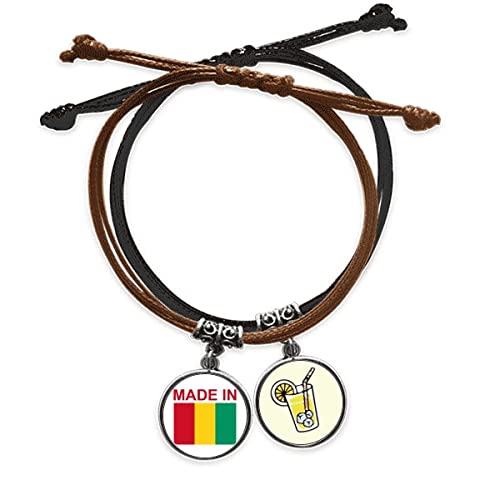 Bracelet en guinée bracelet cuir jus de citron au fini texturé