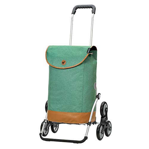 Andersen Shopper Treppensteiger Royal Alu klappbar mit Rad Ø 3 x 13cm und 47 Liter Tasche Emil Mint