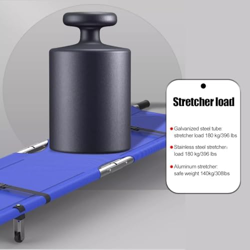 Emergency Folding Stretcher - Stainless Steel, Heavy-Duty with Rubber Casters, Multi-Functional for Patient Transport, Firefighting & Emergencies - Portable, Convenient, Camo Design