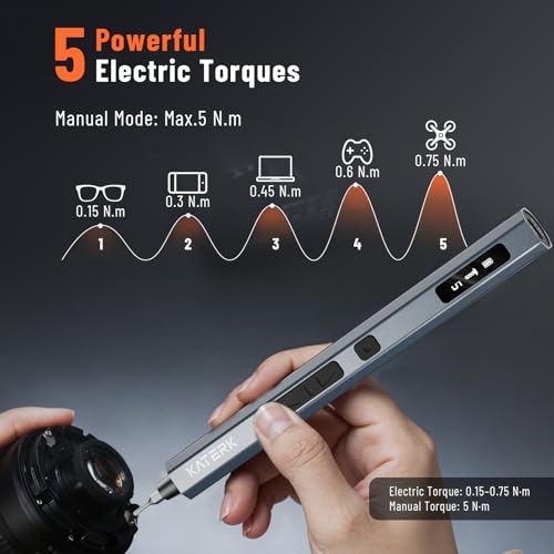 KATERK Electric Screwdriver, 500mAh Mini Electric Screwdriver - image 3