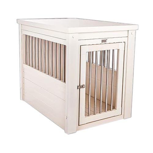 Dekorativer Haustierhaus Beistelltisch Holz Hundekäfig Zwinger Möbel für Kleine Mittlere Hunde Kaufest Indoor Hundehütte