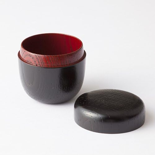 TOKYO MATCHA SELECTION - Oshima: KABUKI NATSUME - 2 Color - Tea Caddy Storage Canister Lacquareware from Ishikawa - Standard Ship by Int'l e-packet: with Tracking & Insurance - Black