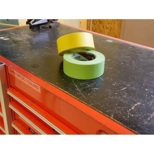 Image of 3M Performance Yellow Masking Tape 301+, 36 mm x 55 m, 6.3 mil | 24 Roll /Case, High Performance Holding and Masking Tape for Automotive, Specialty Vehicle and Industrial Markets