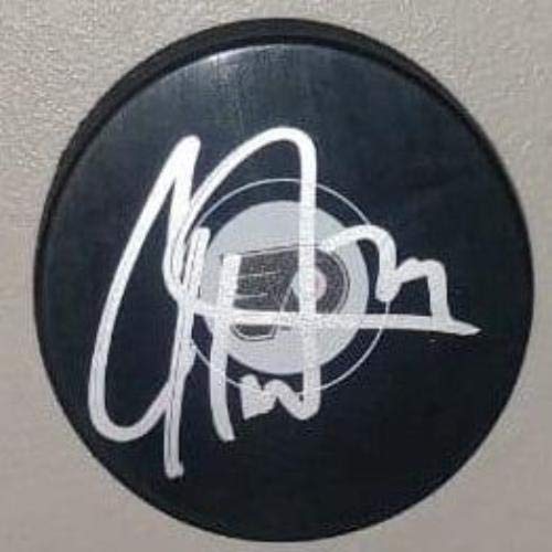 Carter Hart Philadelphia Flyers Autographed Hockey Logo Puck - JSA Authenticated