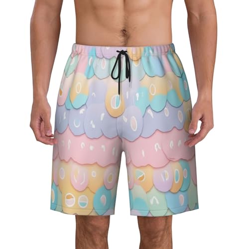 Irregular Colorful Puzzle Men Beach Pants â€“ Swim Trunks for Men,Quick-Dry and Comfortable, Suitable for Beach, Surf, and Everyday Wear