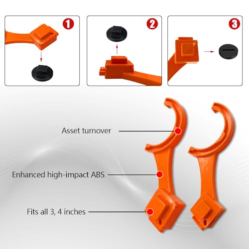 Image of Zufoty 2 PCS RV Sewer Hose Wrench, Multi Purpose Fittings Wrench to Connect and Disconnect Sewer Hoses, Fits Most 3 Inch and 4 Inch Male /Female RV Sewer Caps, RV Accessories