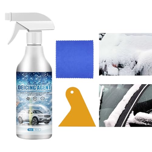 Zahoken Spray Descongelador para Coche, Herramienta Portátil Antihielo, Descongelante Multifuncional para Congelador, Cerradura, Limpiaparabrisas, Ventanas, Puerta Y Parabrisas