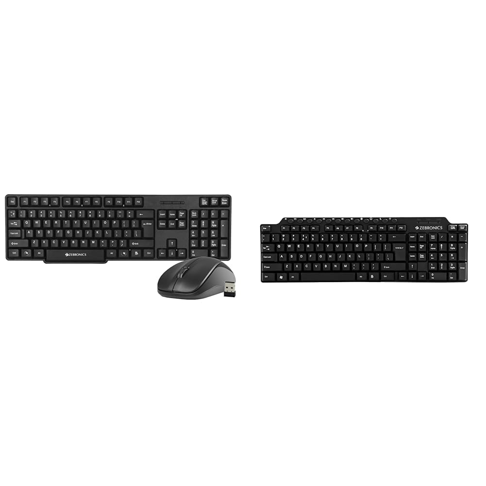 Zebronics Zeb-Companion 107 USB Wireless Keyboard and Mouse Set with Nano Receiver (Black) (B0BNZZQVGF) Amazon Price History, Amazon Price Tracker