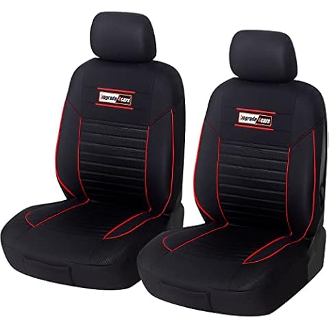 Fundas Asientos Delanteros Upgrade4cars Negro Rojo Cover