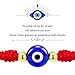Poxtex 9pcs Evil Eye 7 Knot Lucky Bracelets, Rakhi for Brother and Bhabhi Adjustable Red String Amulet for Women Men with Gold Bead, Protection Jewelry Hand Bracelet
