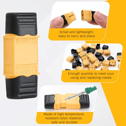 Image of Frienda 12 Pair XT60 Connectors (XT60 Upgrade) LiPo Battery Connectors Male Female Bullet Connector Plugs for RC Parts LiPo Battery