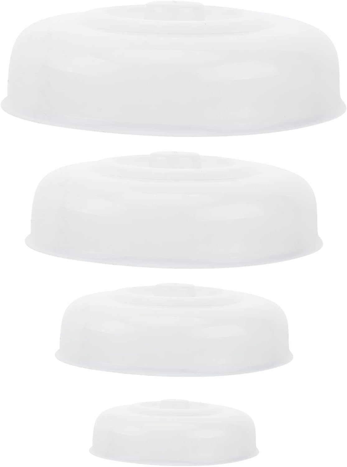 STOBAZA 4-Piece 9.05-Inch Oilproof Food Covers Set Heat Resistant Microwave Vegetable Steamed Dish Covers with Hanging Hole for Fresh-Keeping and Splash Protection
