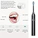 kcavykas Electric Toothbrush with 8 Brush Heads 6 Cleaning Modes Upgraded Electric Toothbrush Longer Life Faster Charging Electric Toothbrush for Home Travel (Black)