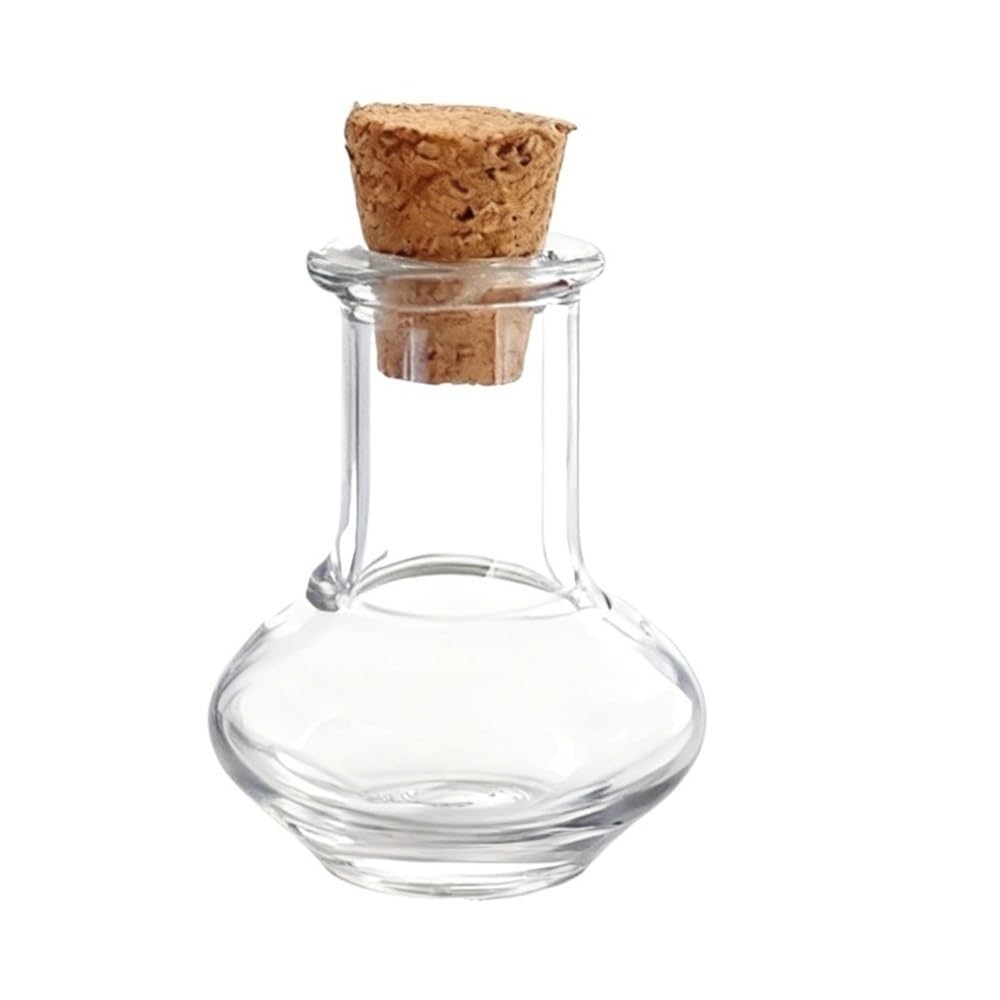GOCENJIU Small Storage Vial 10 Pieces Miniature Glass Bottles with Cork, Wedding Decor Vials Mini DIY Drifting Jars