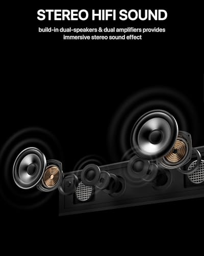 Tatyria Leitor de CD portátil para casa com alto-falantes HiFi, leitor de CD de mesa Bluetooth recar